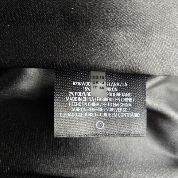 Elie Tahari Classic Wool Blend Lined Knit Midi Skirt 10 Button Detail Like New - Picture 8 of 11